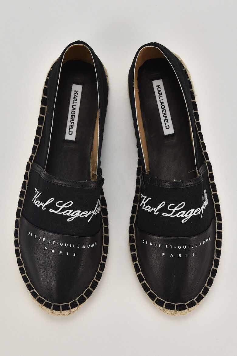 Karl Lagerfeld Espadrille cu garnituri de piele si logo - Pled.ro