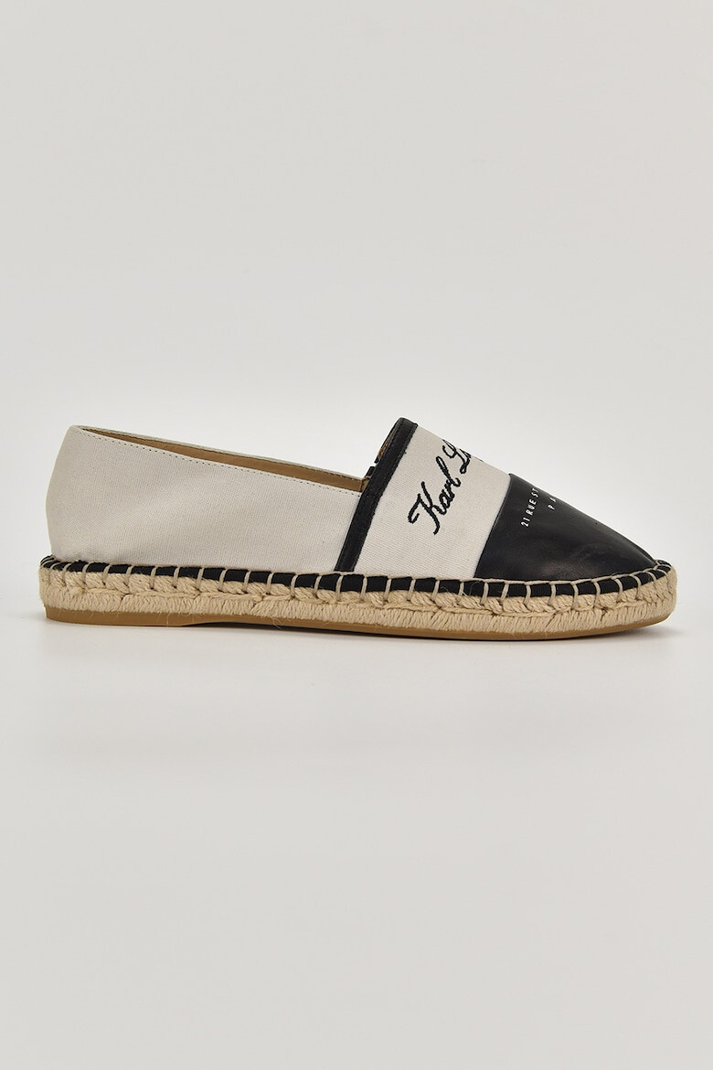 Karl Lagerfeld Espadrille cu garnituri de piele si logo - Pled.ro