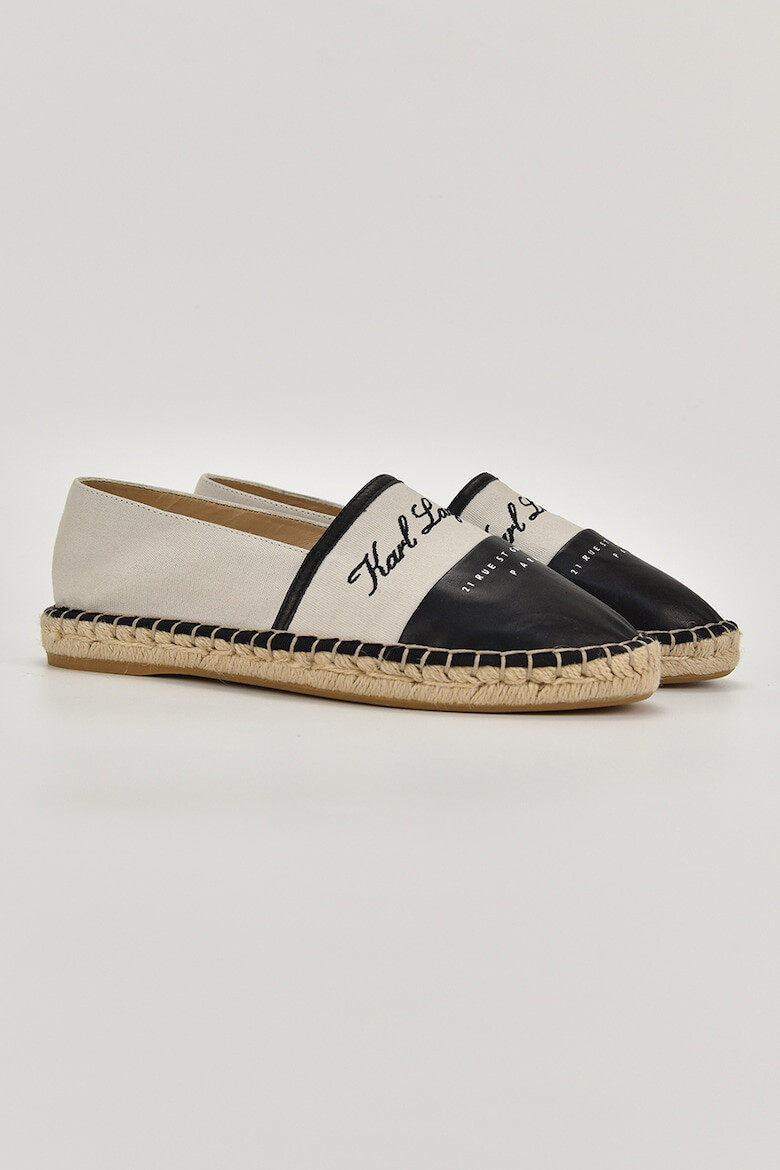 Karl Lagerfeld Espadrille cu garnituri de piele si logo - Pled.ro