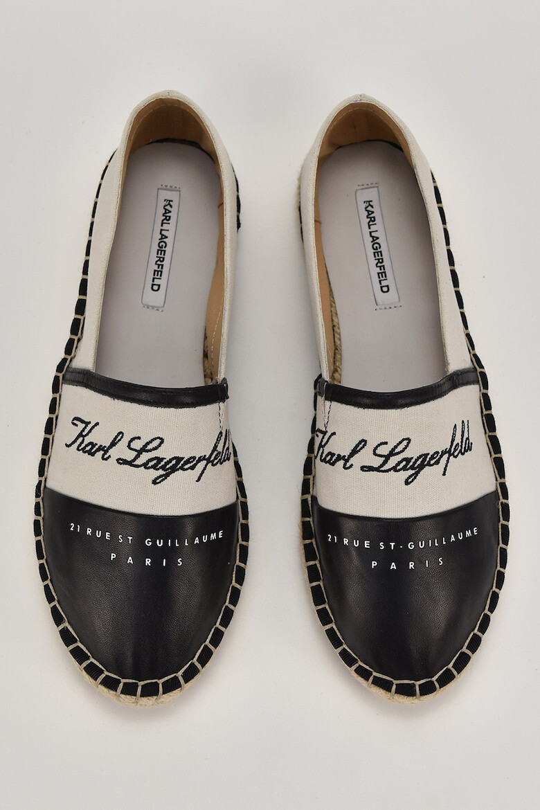 Karl Lagerfeld Espadrille cu garnituri de piele si logo - Pled.ro