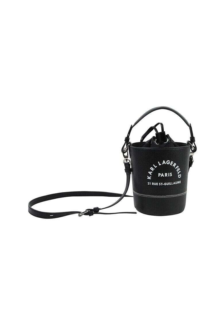 Karl Lagerfeld Geanta bucket de piele ecologica cu imprimeu logo - Pled.ro