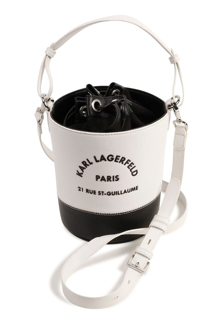 Karl Lagerfeld Geanta bucket de piele ecologica cu logo - Pled.ro