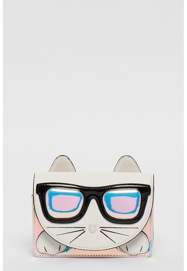 Karl Lagerfeld Geanta crossbody de piele ecologica in forma de Choupette - Pled.ro