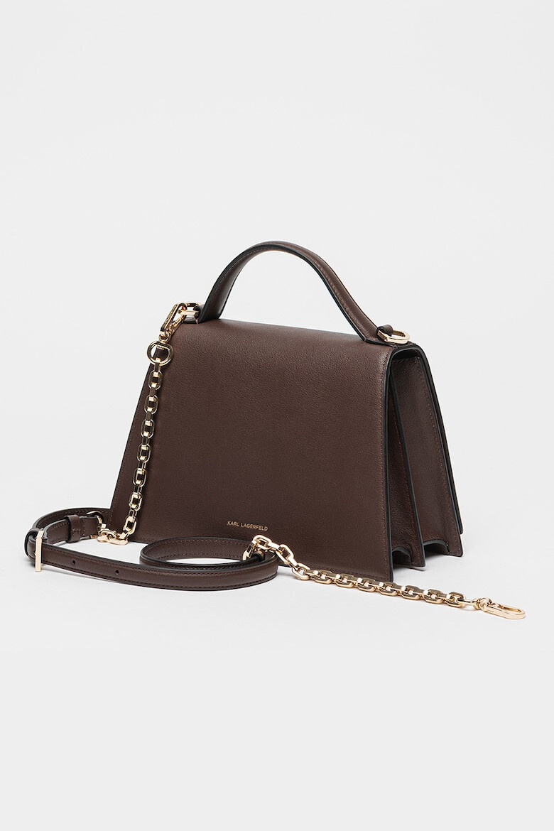 Karl Lagerfeld Geanta crossbody de piele Signature 2.0 - Pled.ro