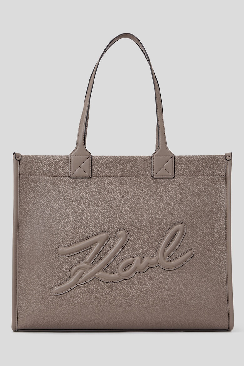 Karl Lagerfeld Geanta shopper de piele ecologica cu logo in relief - Pled.ro