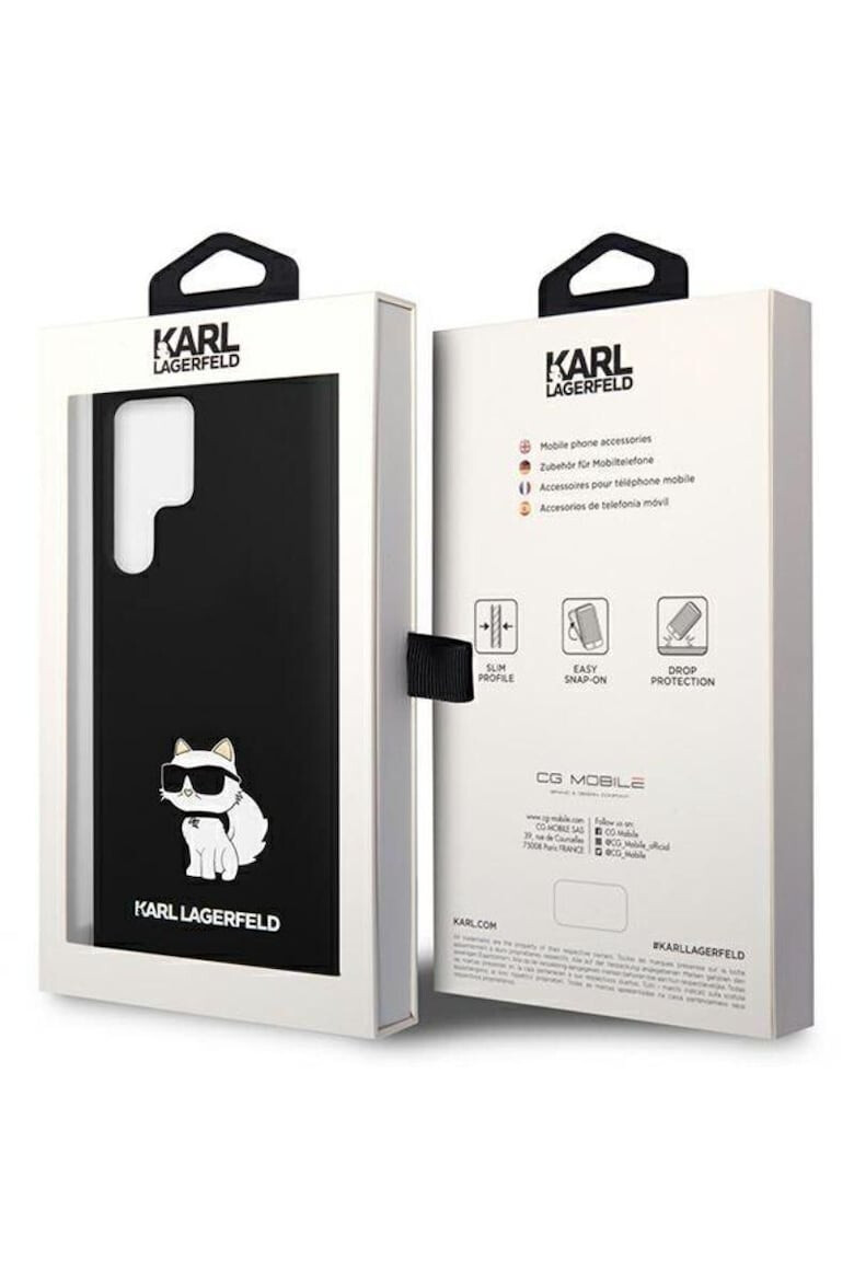 Karl Lagerfeld Husa de protectie Liquid Silicone Choupette NFT pentru Samsung Galaxy S23 Ultra Negru - Pled.ro