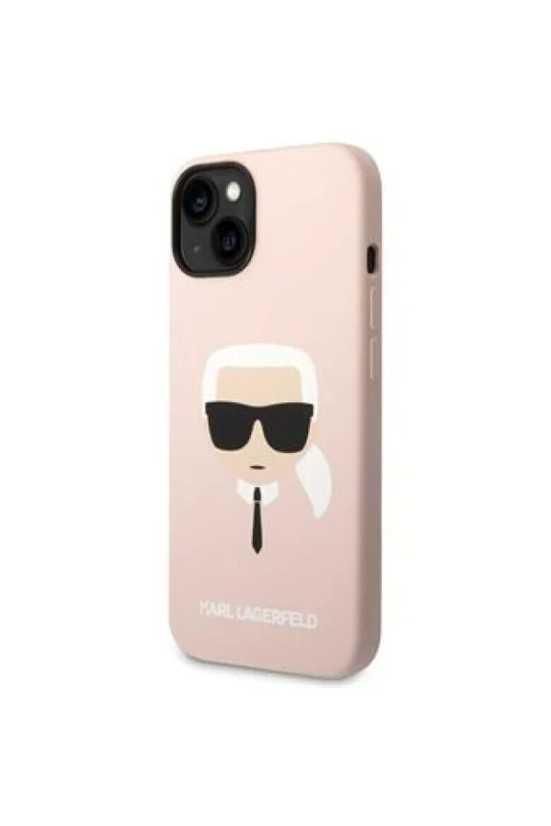 Karl Lagerfeld Husa de protectie Liquid Silicone Karl Head MagSafe Compatible pentru iPhone 14 Plus Roz - Pled.ro