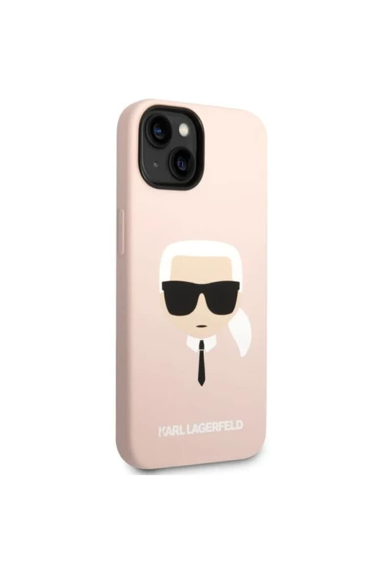 Karl Lagerfeld Husa de protectie Liquid Silicone Karl Head MagSafe Compatible pentru iPhone 14 Plus Roz - Pled.ro