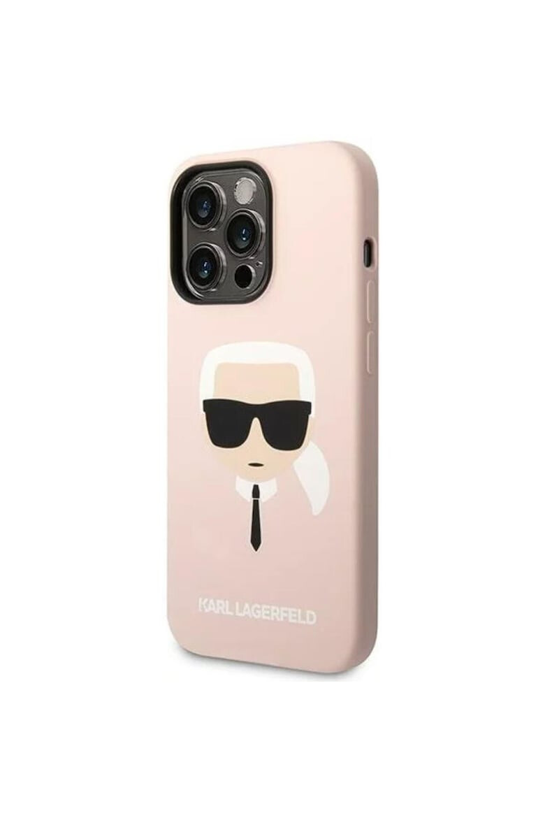 Karl Lagerfeld Husa protectie Liquid Silicone pentru iPhone 14 Pro Roz - Pled.ro