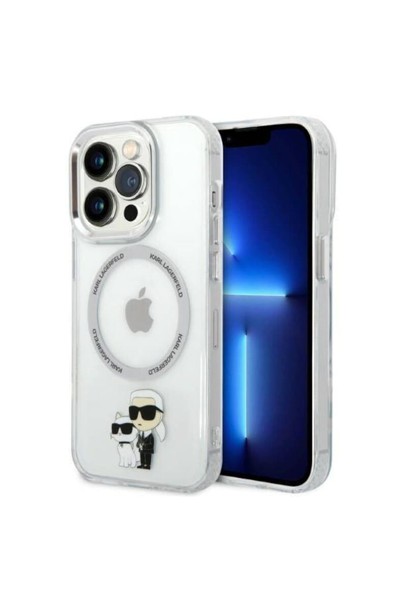 Karl Lagerfeld Husa de protectie MagSafe IML Karl si Choupette NFT pentru iPhone 14 Pro Max Transparenta - Pled.ro