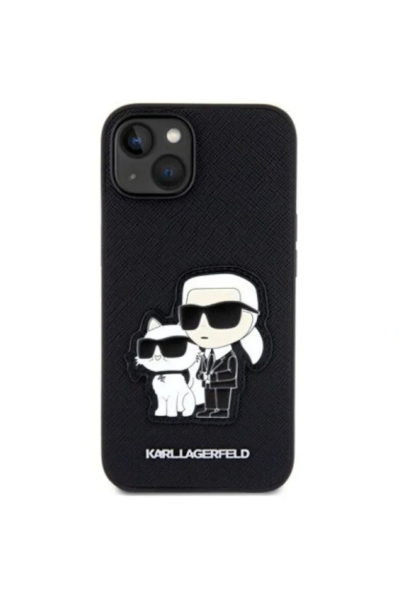 Karl Lagerfeld Husa de protectie Saffiano Karl and Choupette NFT pentru iPhone 14 Negru - Pled.ro