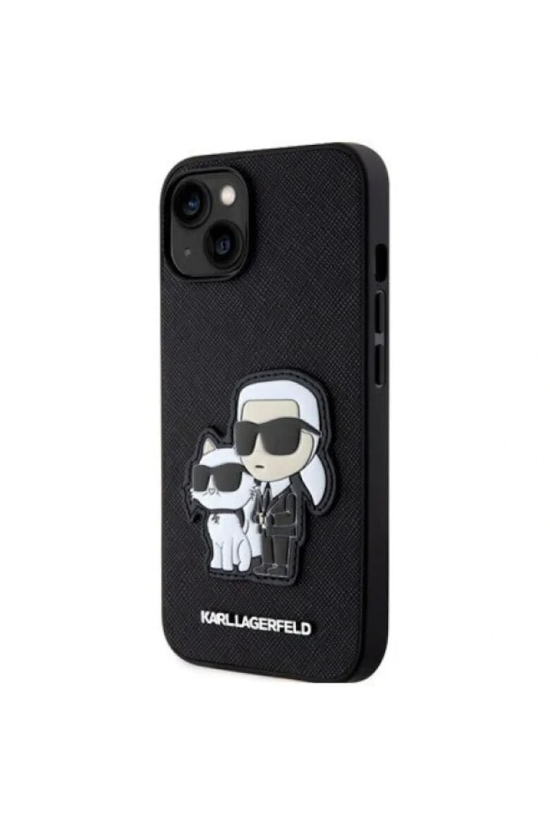 Karl Lagerfeld Husa de protectie Saffiano Karl and Choupette NFT pentru iPhone 14 Negru - Pled.ro