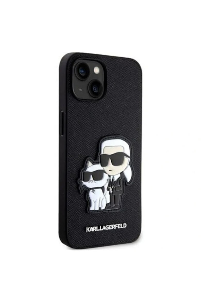 Karl Lagerfeld Husa de protectie Saffiano Karl and Choupette NFT pentru iPhone 14 Negru - Pled.ro