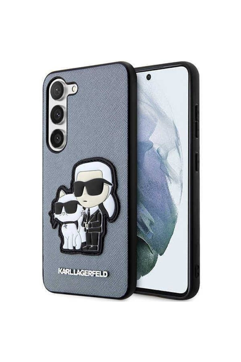 Karl Lagerfeld Husa de protectie Saffiano Karl & Choupette pentru Samsung Galaxy S23 Gri - Pled.ro