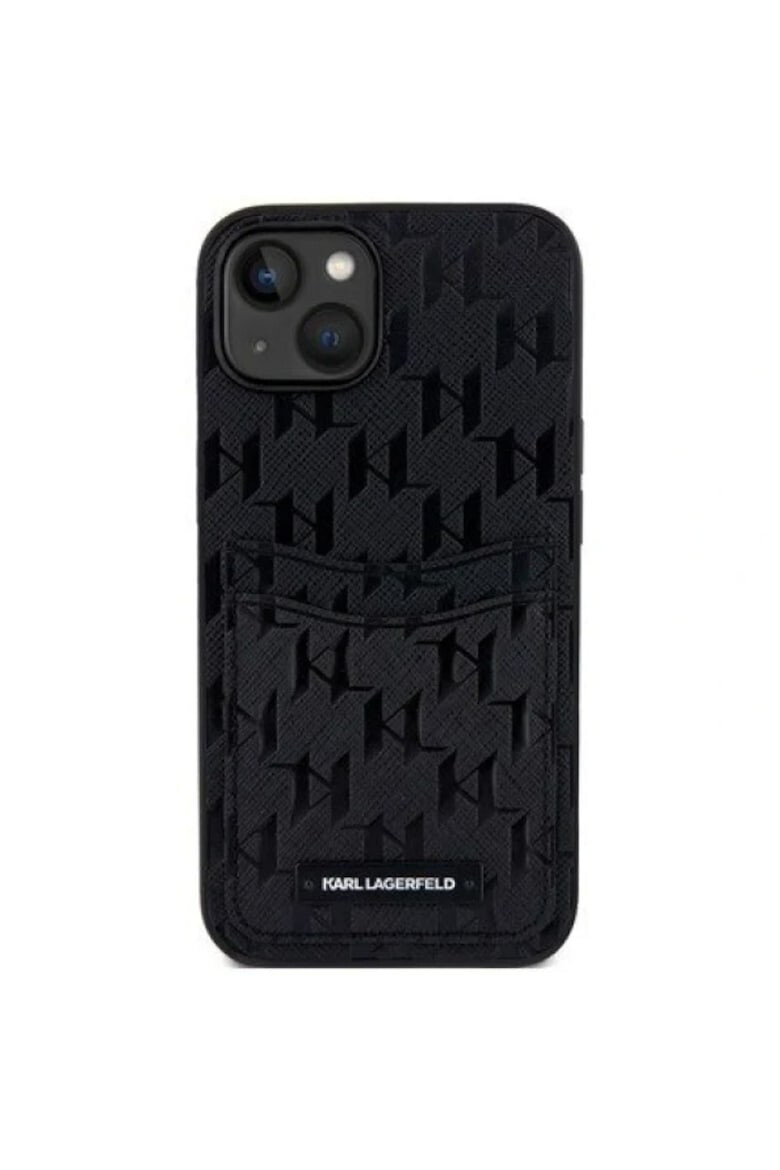 Karl Lagerfeld Husa de protectie Saffiano Monogram Card Slot pentru iPhone 14 Negru - Pled.ro