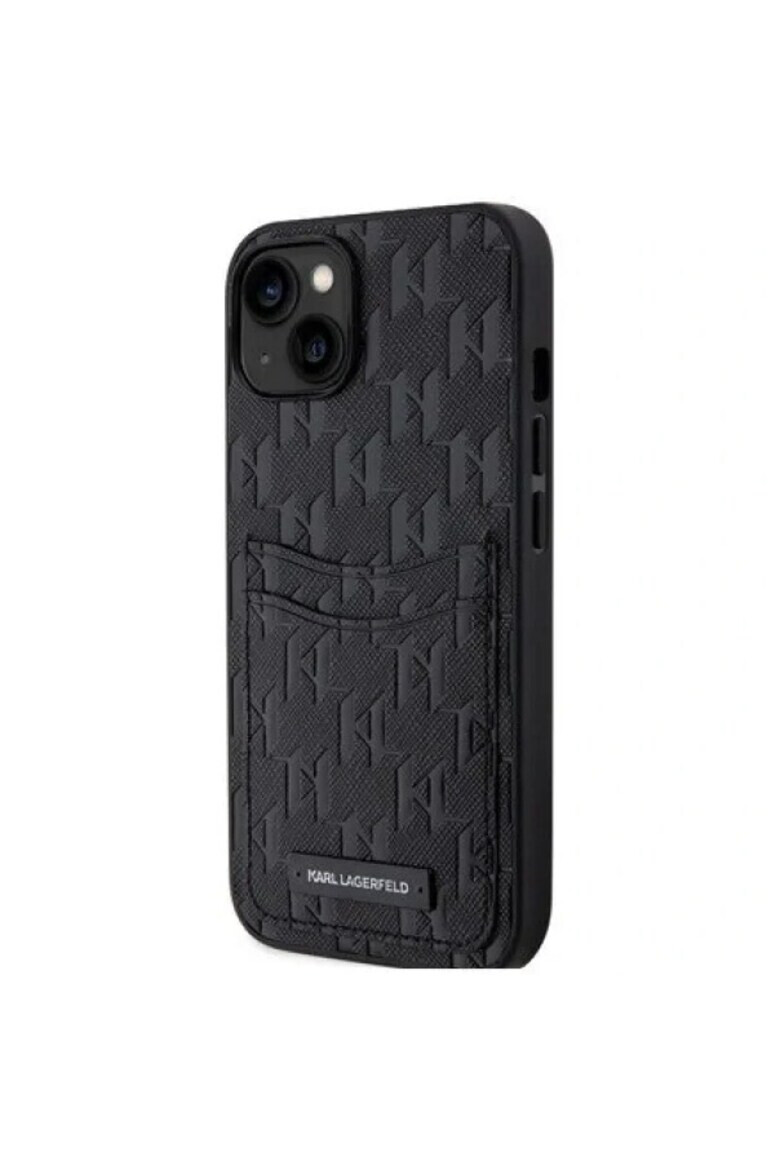 Karl Lagerfeld Husa de protectie Saffiano Monogram Card Slot pentru iPhone 14 Negru - Pled.ro