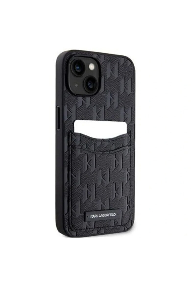 Karl Lagerfeld Husa de protectie Saffiano Monogram Card Slot pentru iPhone 14 Negru - Pled.ro