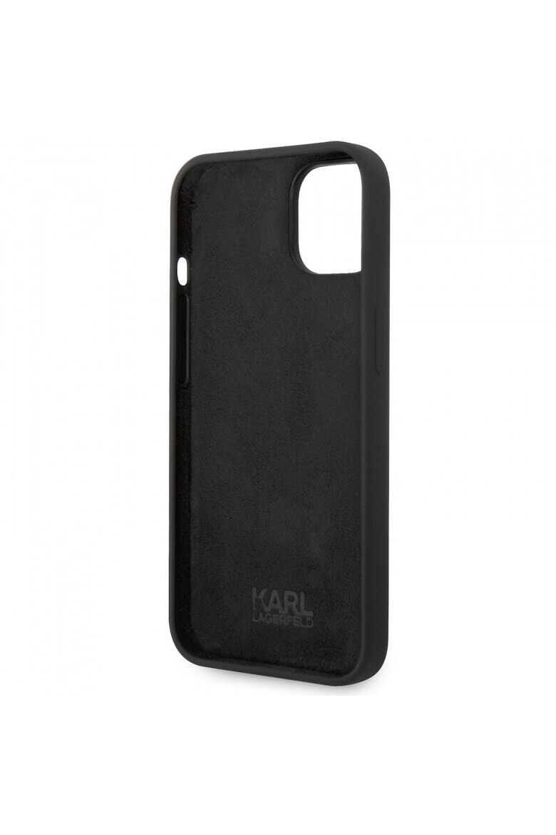 Karl Lagerfeld Husa de protectie si Choupette silicon lichid pentru iPhone 14 Plus Negru - Pled.ro