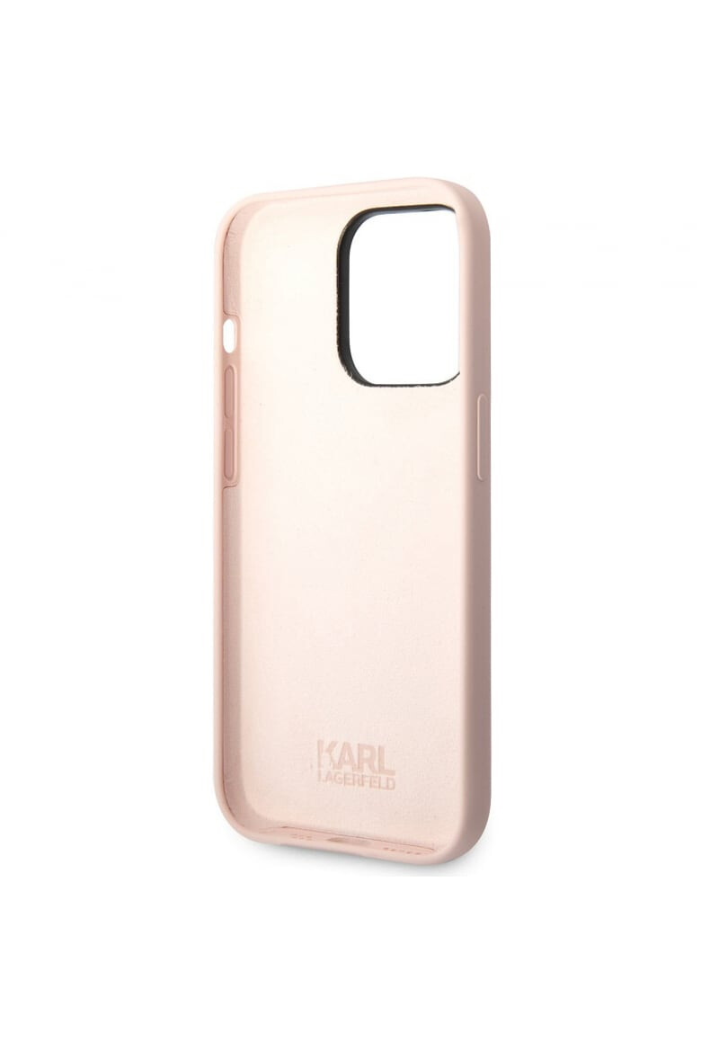 Karl Lagerfeld Husa de protectie si Choupette silicon lichid pentru iPhone 14 Pro Roz - Pled.ro