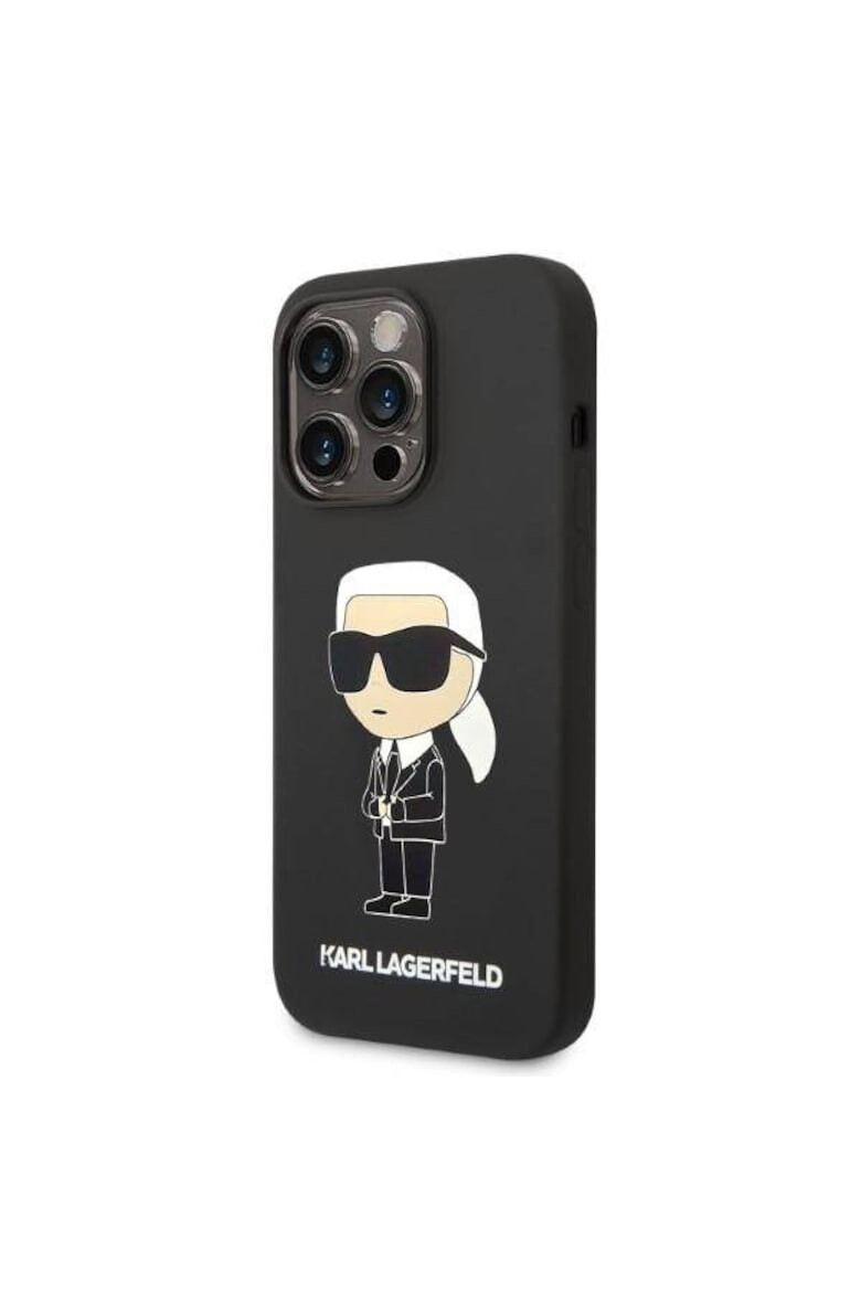 Karl Lagerfeld Husa de protectie silicon lichid Ikonik NFT pentru iPhone 14 Pro Max Negru - Pled.ro