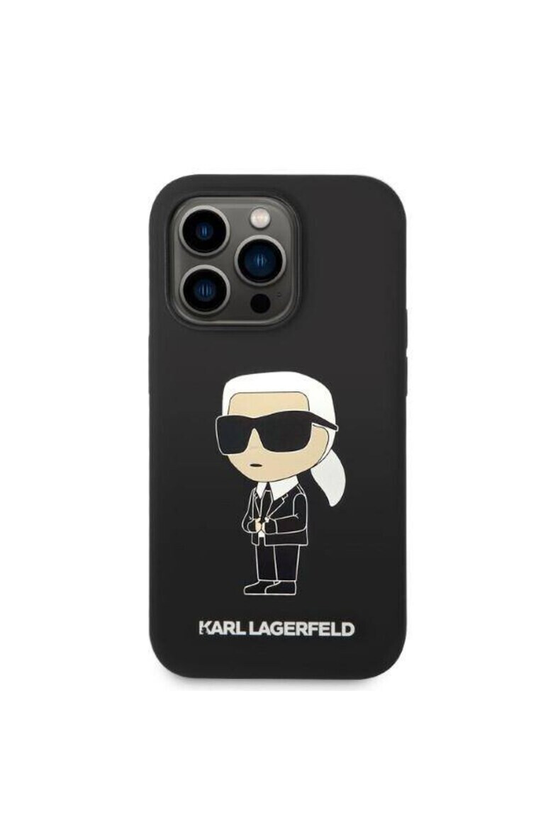 Karl Lagerfeld Husa de protectie silicon lichid Ikonik NFT pentru iPhone 14 Pro Max Negru - Pled.ro