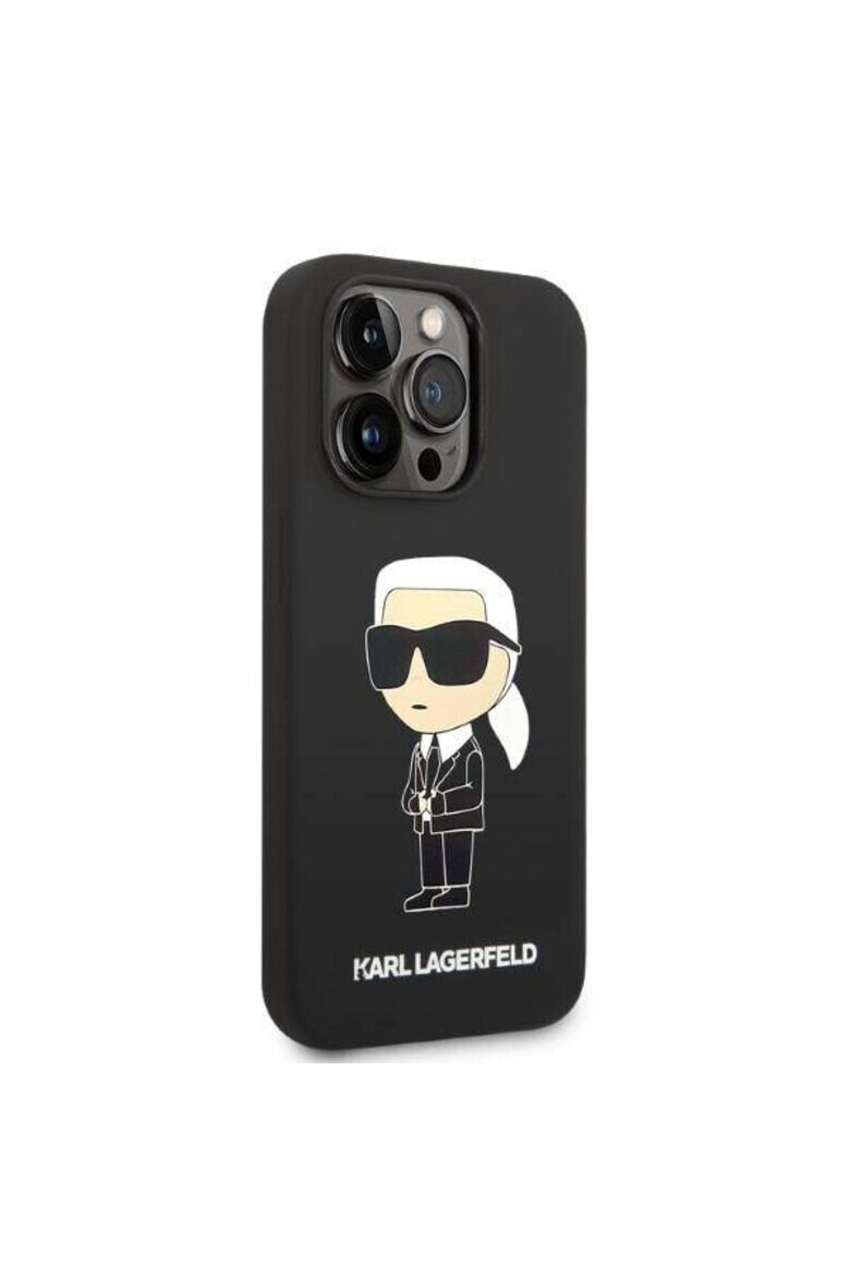 Karl Lagerfeld Husa de protectie silicon lichid Ikonik NFT pentru iPhone 14 Pro Max Negru - Pled.ro