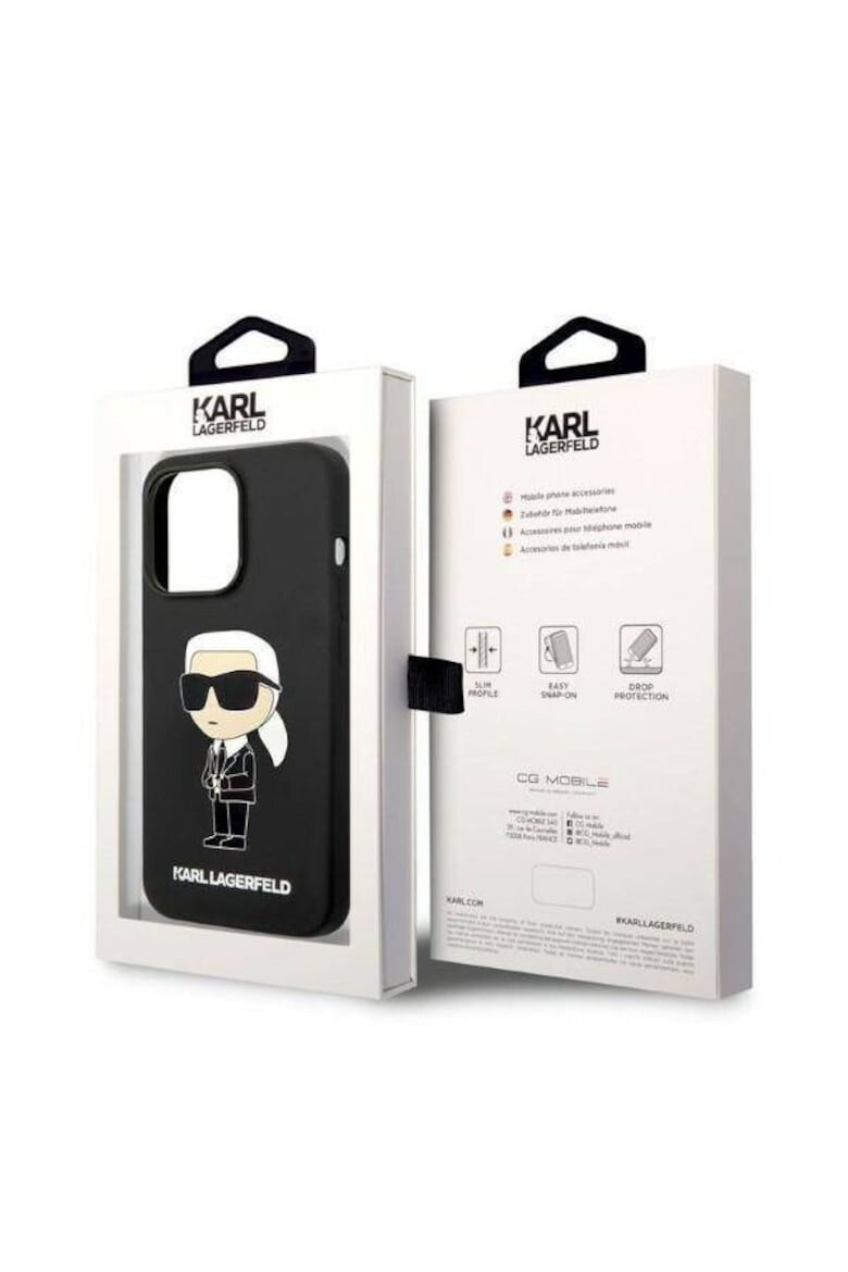 Karl Lagerfeld Husa de protectie silicon lichid Ikonik NFT pentru iPhone 14 Pro Max Negru - Pled.ro