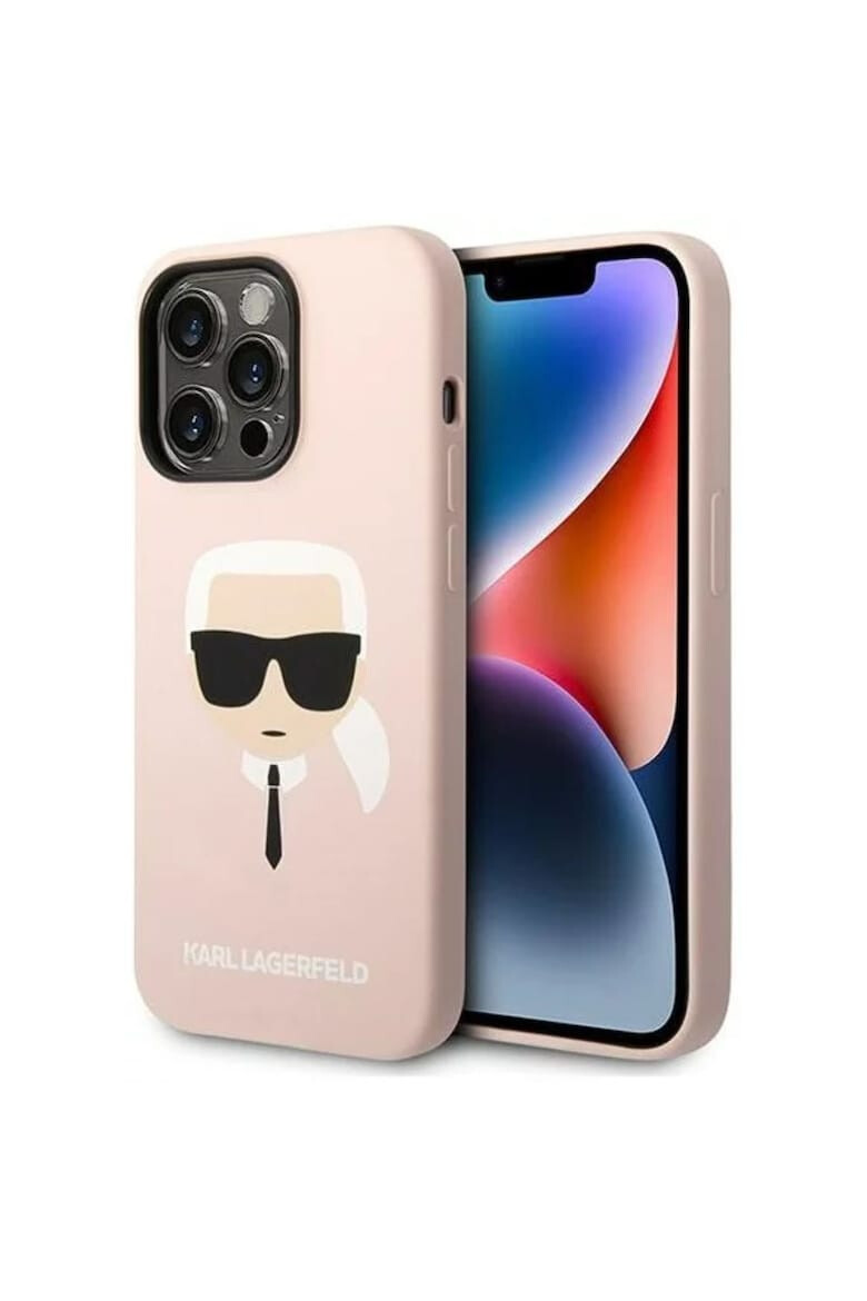 Karl Lagerfeld Husa protectie Liquid Silicone pentru iPhone 14 Pro Roz - Pled.ro