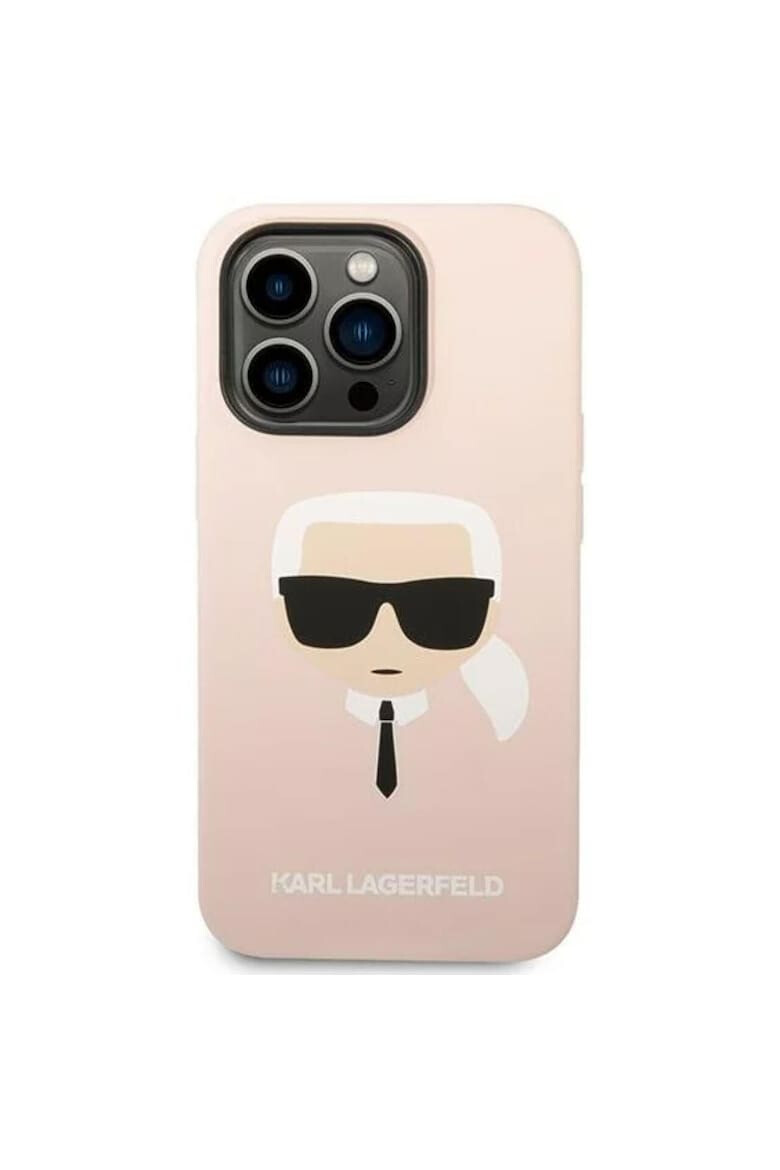 Karl Lagerfeld Husa protectie Liquid Silicone pentru iPhone 14 Pro Roz - Pled.ro