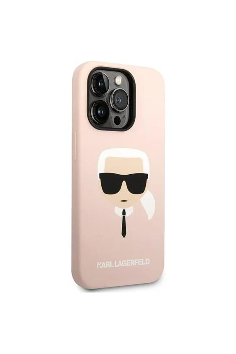 Karl Lagerfeld Husa protectie Liquid Silicone pentru iPhone 14 Pro Roz - Pled.ro