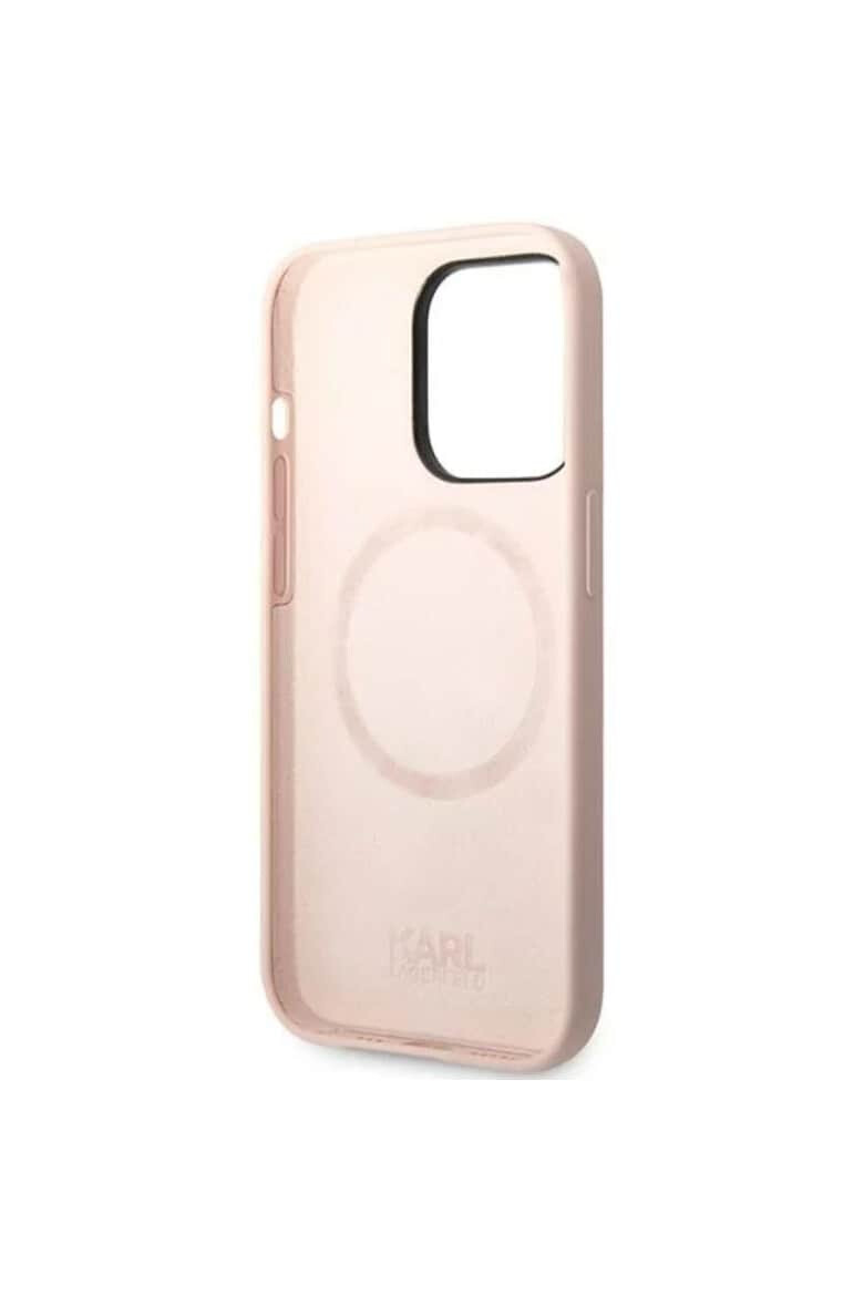 Karl Lagerfeld Husa protectie Liquid Silicone pentru iPhone 14 Pro Roz - Pled.ro