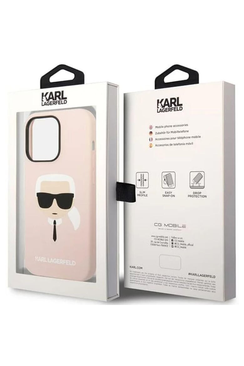 Karl Lagerfeld Husa protectie Liquid Silicone pentru iPhone 14 Pro Roz - Pled.ro