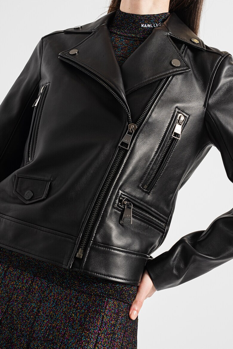 Karl Lagerfeld Jacheta biker de piele Ikonik - Pled.ro