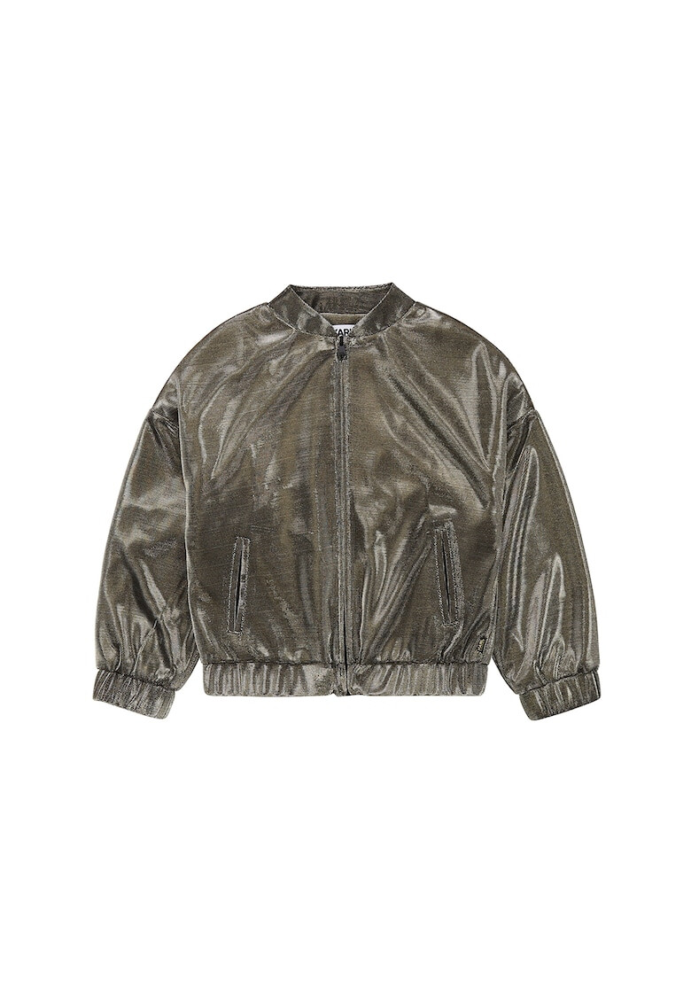 Karl Lagerfeld Jacheta bomber din catifea - Pled.ro