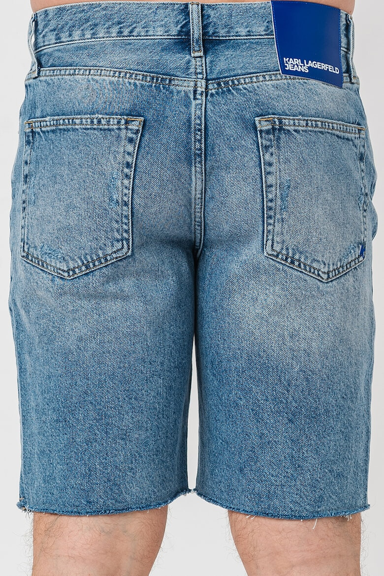 KARL LAGERFELD JEANS Bermude din denim cu aspect deteriorat - Pled.ro