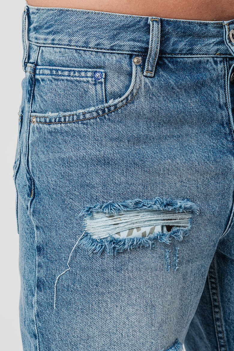 KARL LAGERFELD JEANS Bermude din denim cu aspect deteriorat - Pled.ro