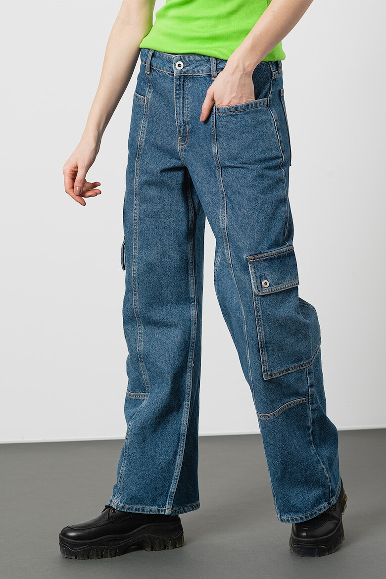 KARL LAGERFELD JEANS Blugi cargo cu croiala dreapta - Pled.ro