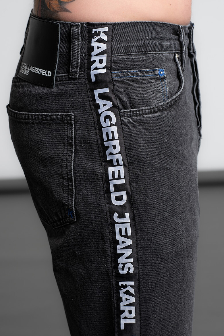 KARL LAGERFELD JEANS Blugi conici cu benzi logo - Pled.ro