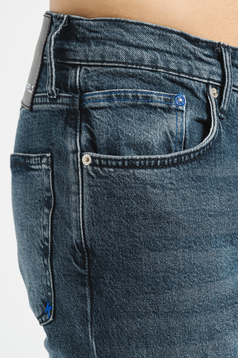 KARL LAGERFELD JEANS Blugi conici din amestec de bumbac organic - Pled.ro