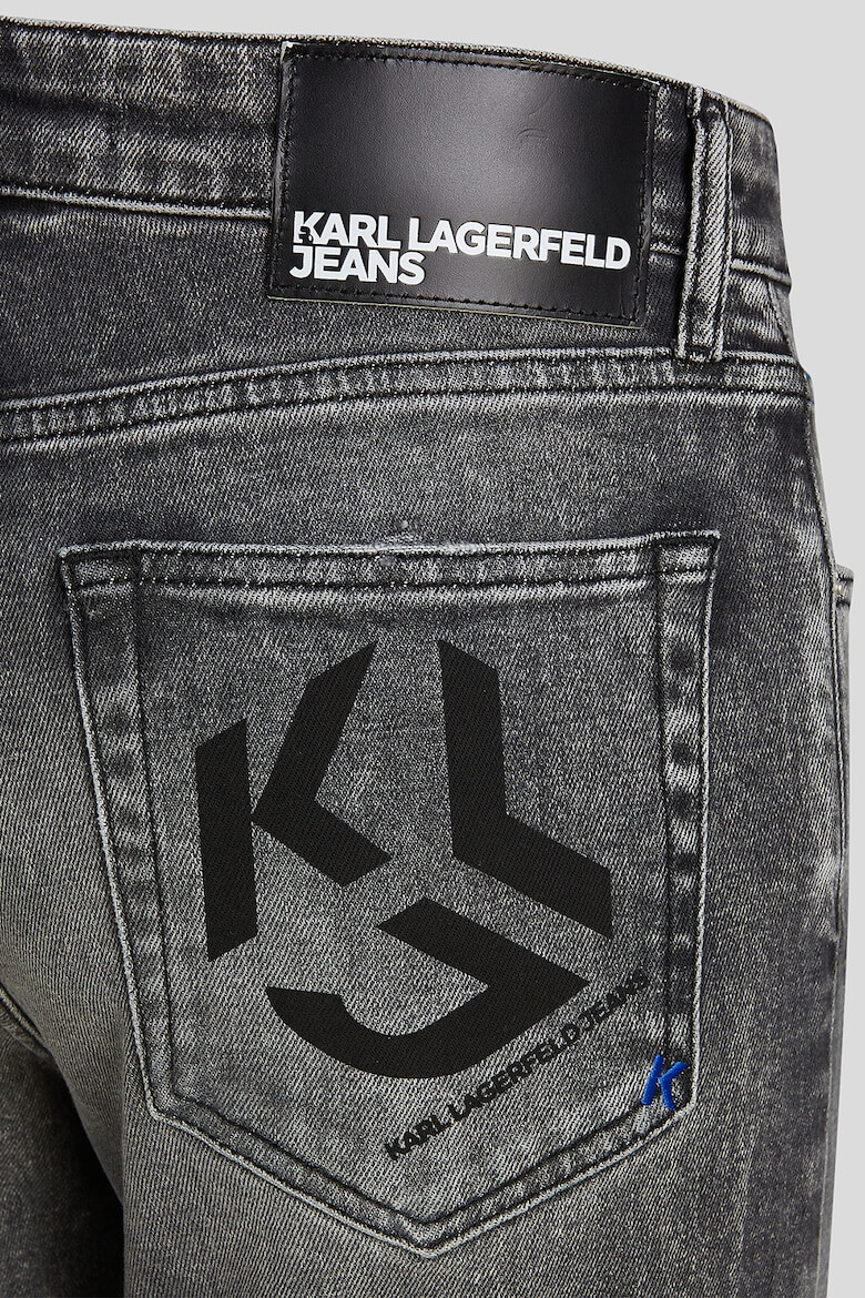 KARL LAGERFELD JEANS Blugi din amestec de bumbac organic cu aspect decolorat - Pled.ro