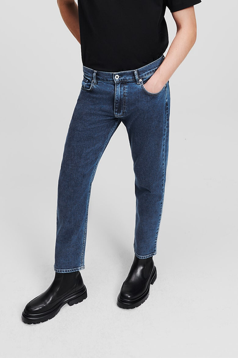 KARL LAGERFELD JEANS Blugi din amestec de bumbac organic cu talie medie - Pled.ro