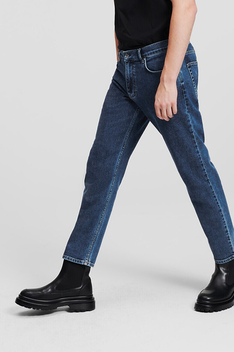 KARL LAGERFELD JEANS Blugi din amestec de bumbac organic cu talie medie - Pled.ro