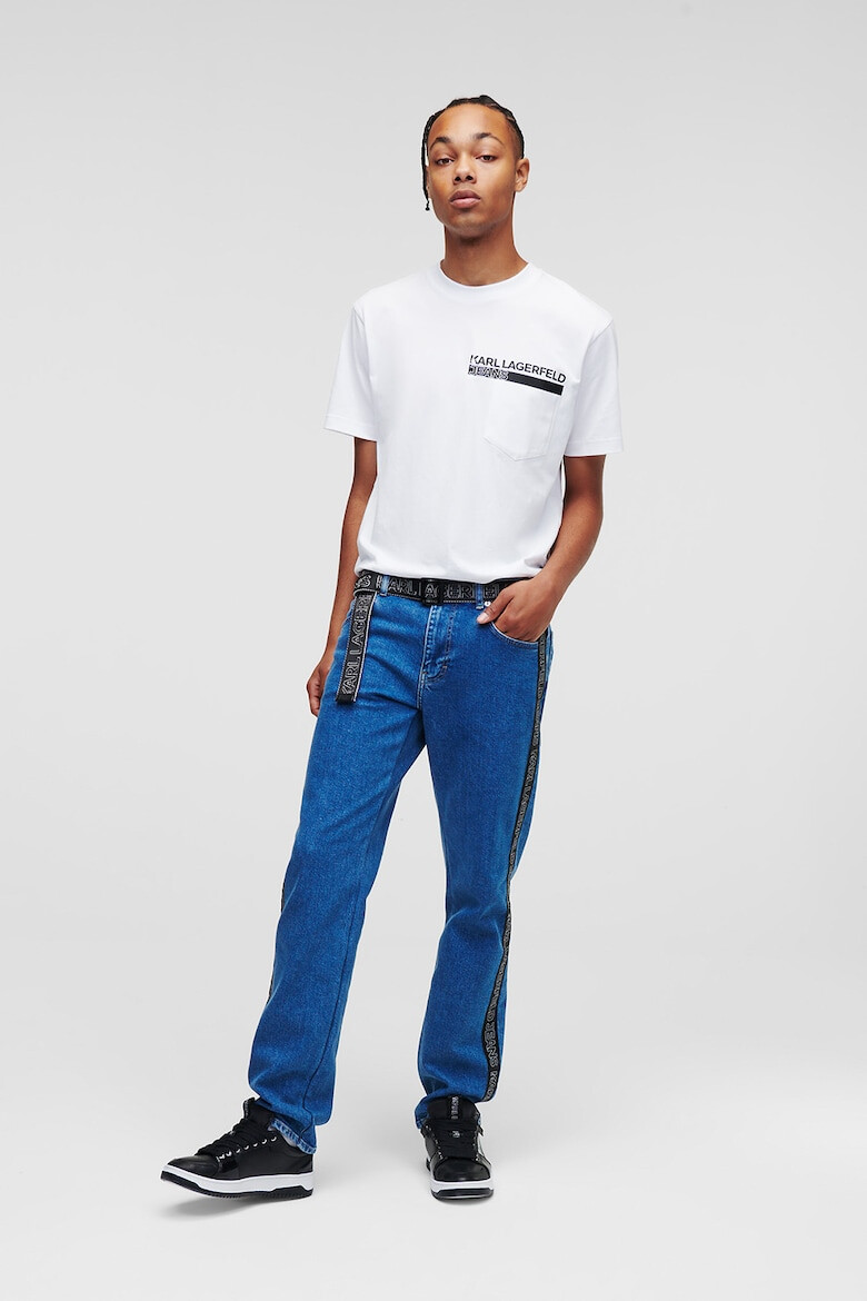 KARL LAGERFELD JEANS Blugi drepti cu insertie logo - Pled.ro