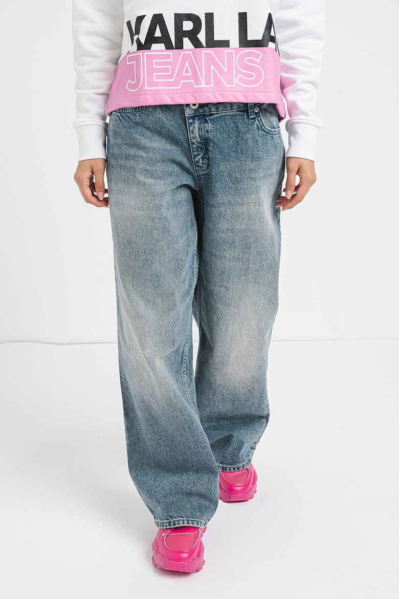 KARL LAGERFELD JEANS Blugi relaxed fit cu talie inalta - Pled.ro