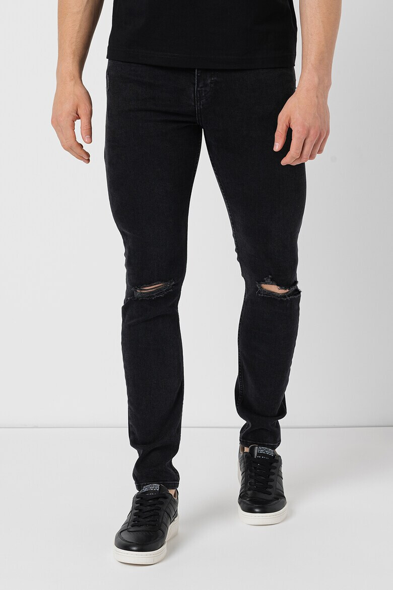 KARL LAGERFELD JEANS Blugi skinny cu rupturi decorative - Pled.ro