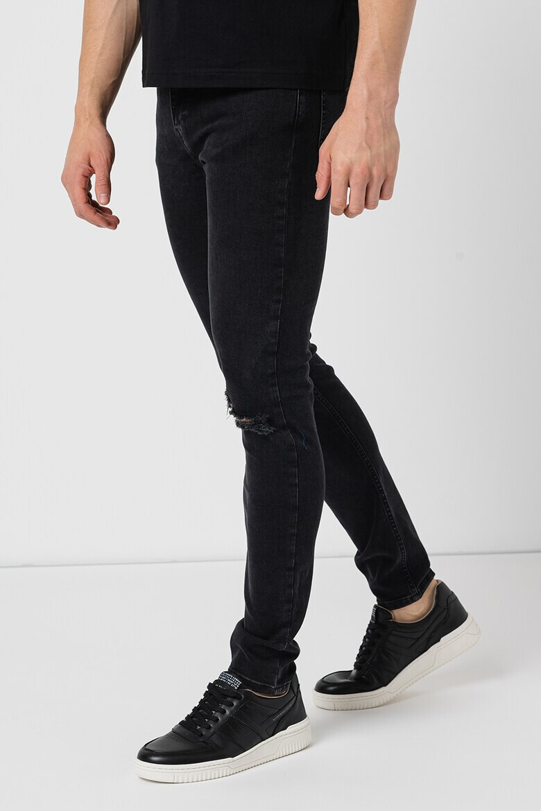 KARL LAGERFELD JEANS Blugi skinny cu rupturi decorative - Pled.ro