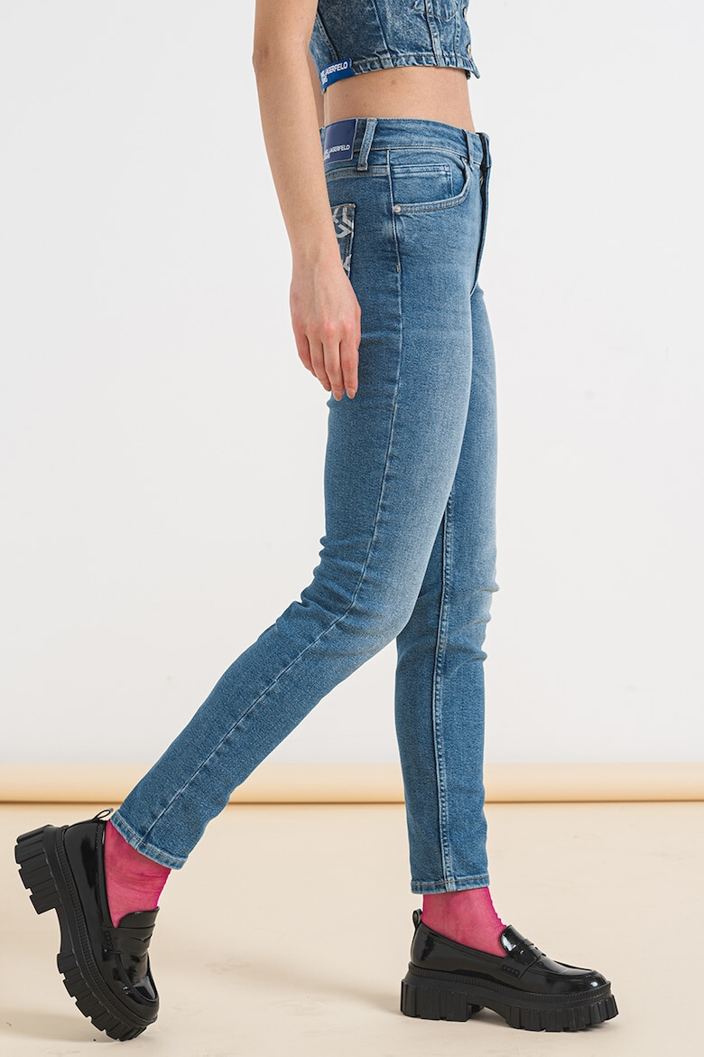 KARL LAGERFELD JEANS Blugi skinny cu talie inalta - Pled.ro