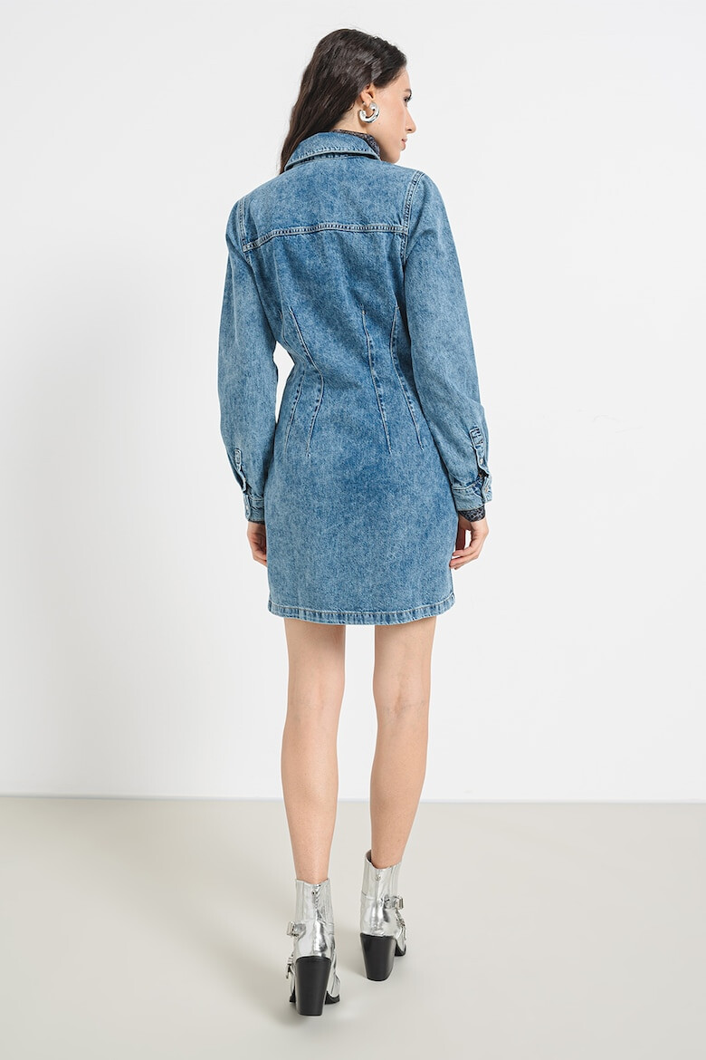 KARL LAGERFELD JEANS Rochie de denim cu buzunare pe piept - Pled.ro