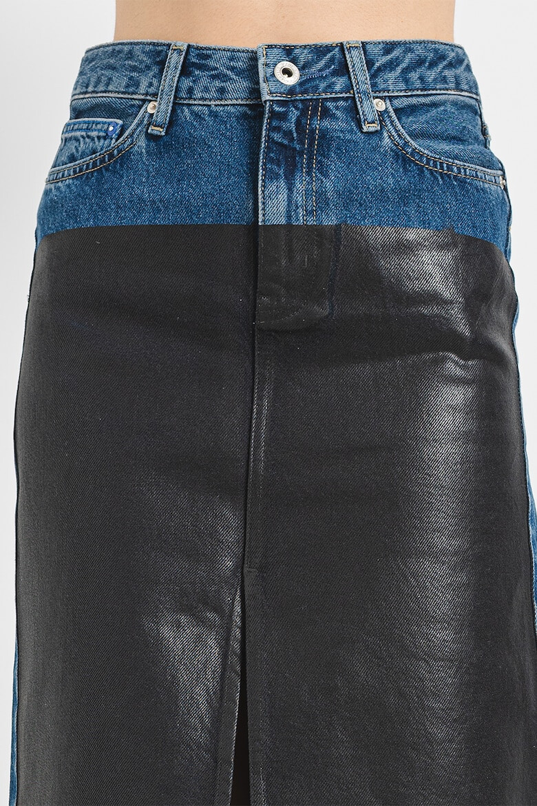 KARL LAGERFELD JEANS Fusta de denim cu slit frontal - Pled.ro