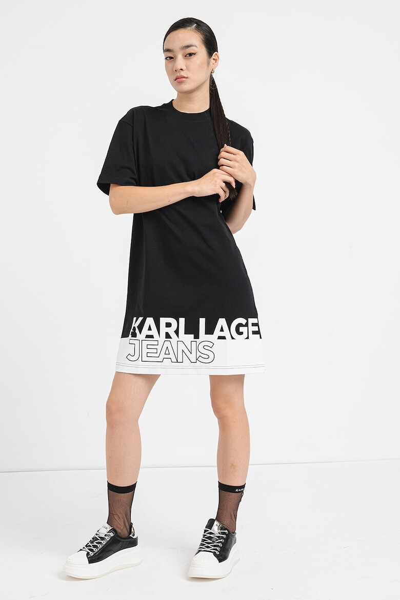 KARL LAGERFELD JEANS Rochie-tricou de bumbac organic - Pled.ro